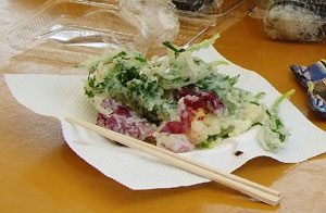 山菜天ぷら出来上がり!